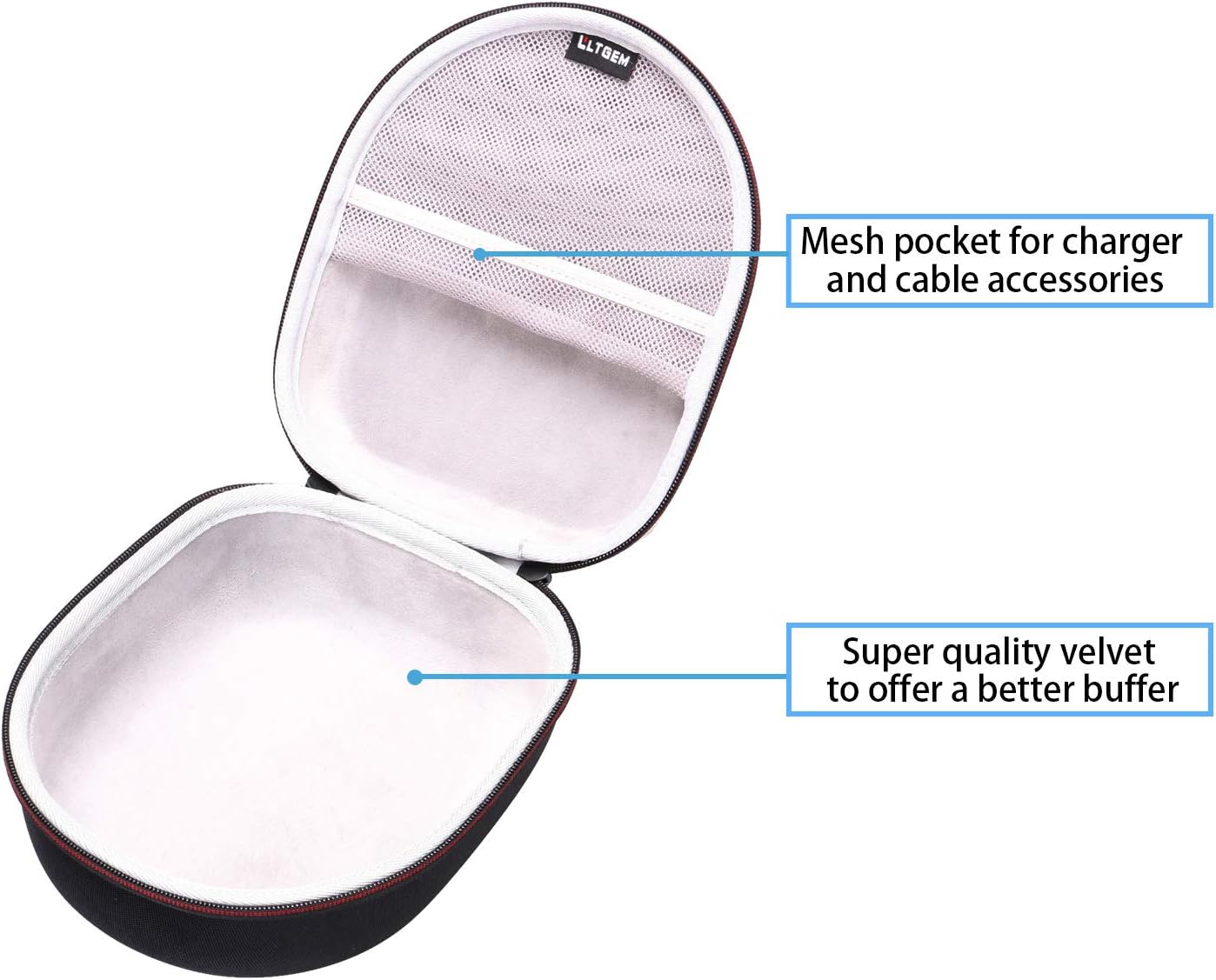 LTGEM EVA Hard Case for Logitech G Pro Gaming Headset with Pro Grade Mic PC Xbox One Game Headphone