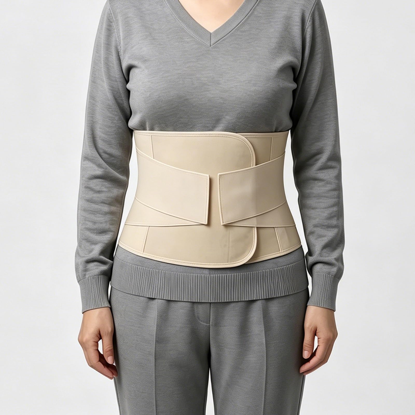 Cintura Ernia Ombelicale Uomo Donna, Fascia Addominale Traspirante Regolabile con 2 Cuscinetti Compressivi, Recupero Post Parto, Sollievo Ernia Inguinale e Ventrale(60-70cm/23.6-27.6in)