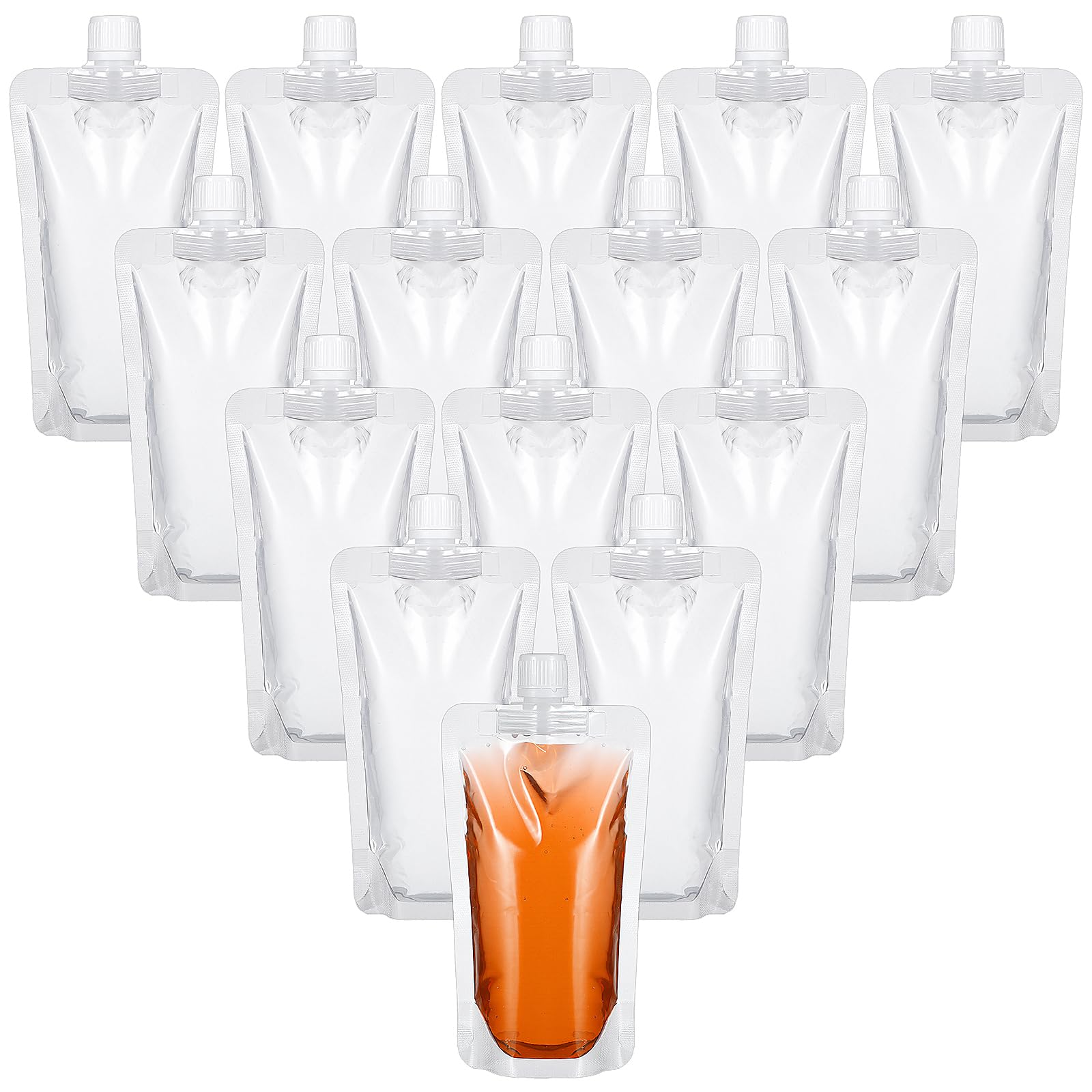 15Pcs Drink Pouches for Festivals 250ml Alcohol Pouches