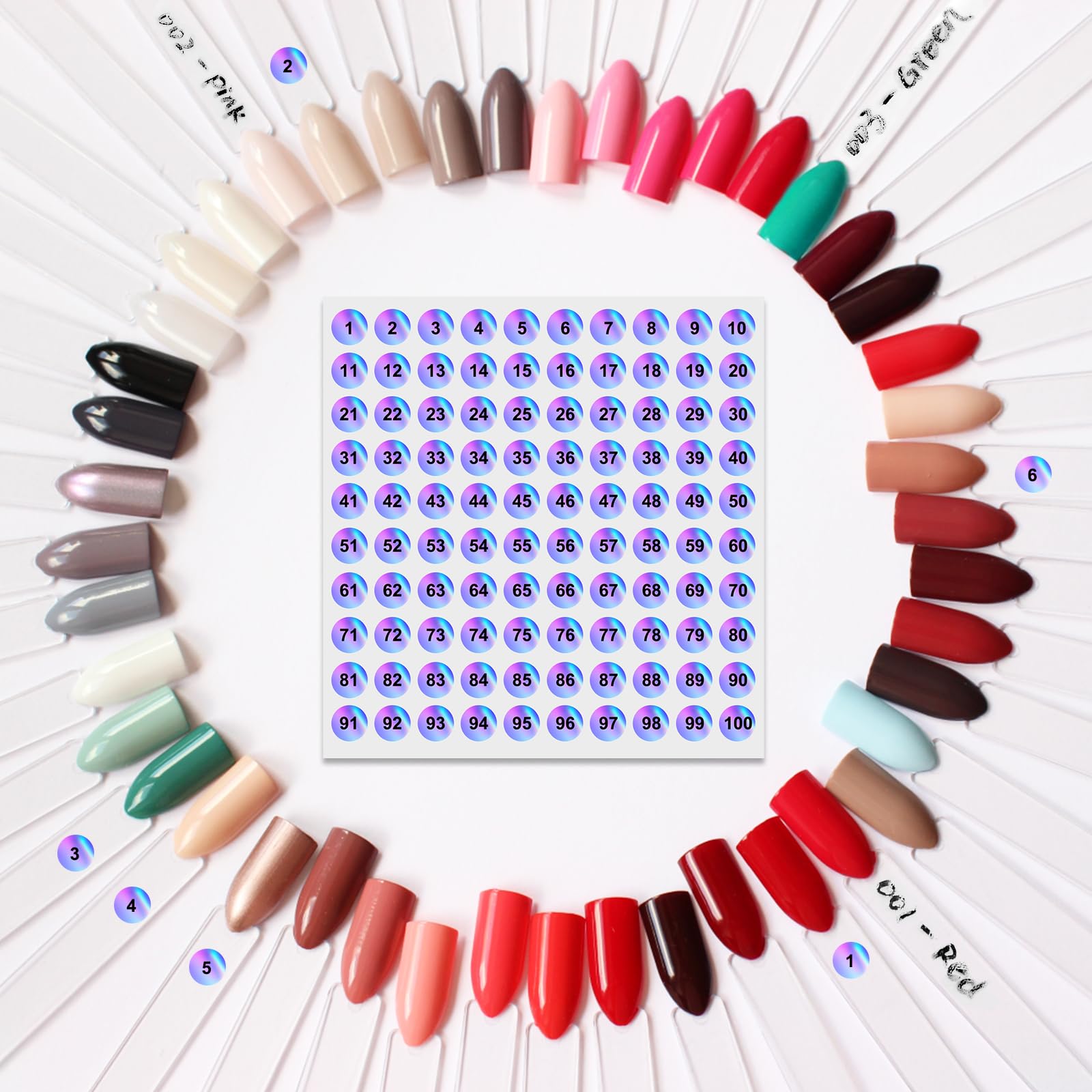 Nail Swatch Sticks - 150pcs for Nail Techs -5