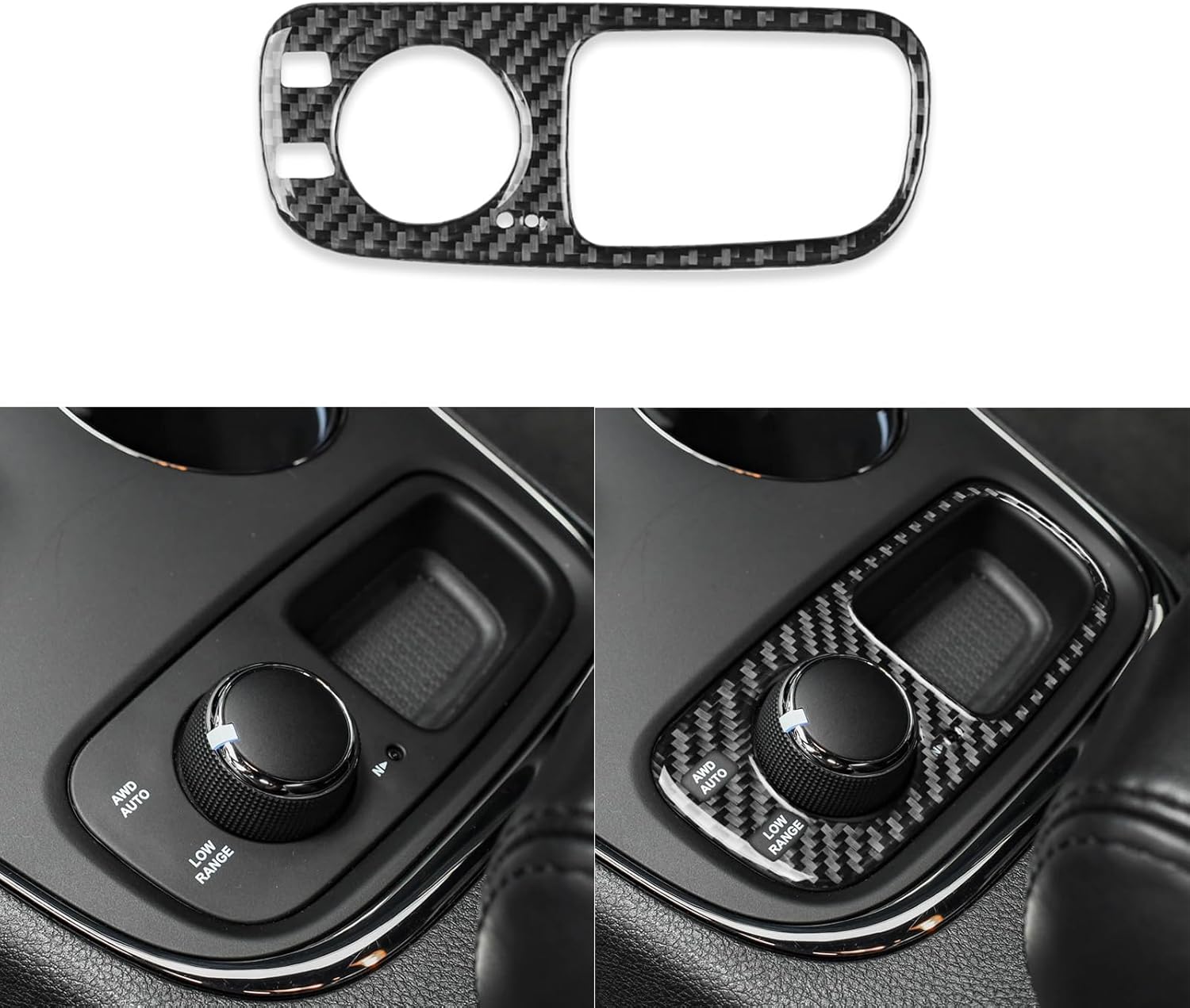 Real Carbon Fiber Car Seat Side Panel Anti-Collision Cover Seat Adjustment Trim Sticker Set Compatible with Dodge Durango 2014-2020 Auto Premium Interior Accessories Black 6pcs