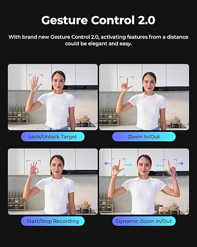 Miniatura 9 de OBSBOT Cámara de transmisión NDI Tail Air 4K, cámara PTZ de seguimiento AI con aplicación inteligente, control de gestos, cámara web