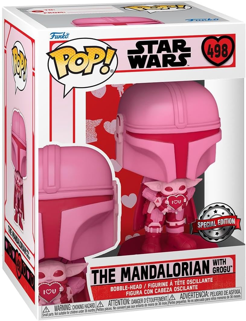 Star Wars POP | Valentine's Edition Mandalorian with Grogu