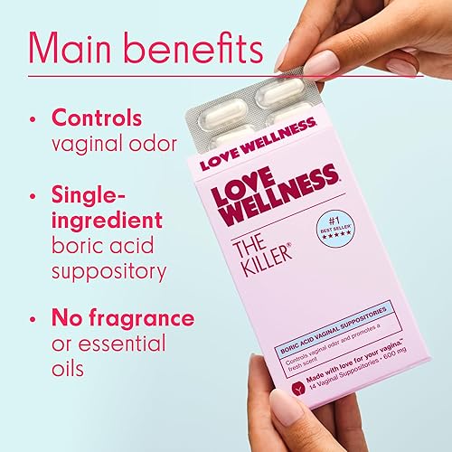 Miniatura 2 de Love Wellness The Killer Supositorios vaginales de ácido bórico Equilibra el pH y apoya el control de olores, un equilibrio vaginal saludable