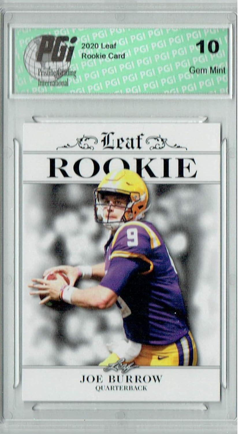 Joe Burrow 2020 Leaf Exclusive #2 Only 5000 Made Rookie Card PGI 10 Thumbnail