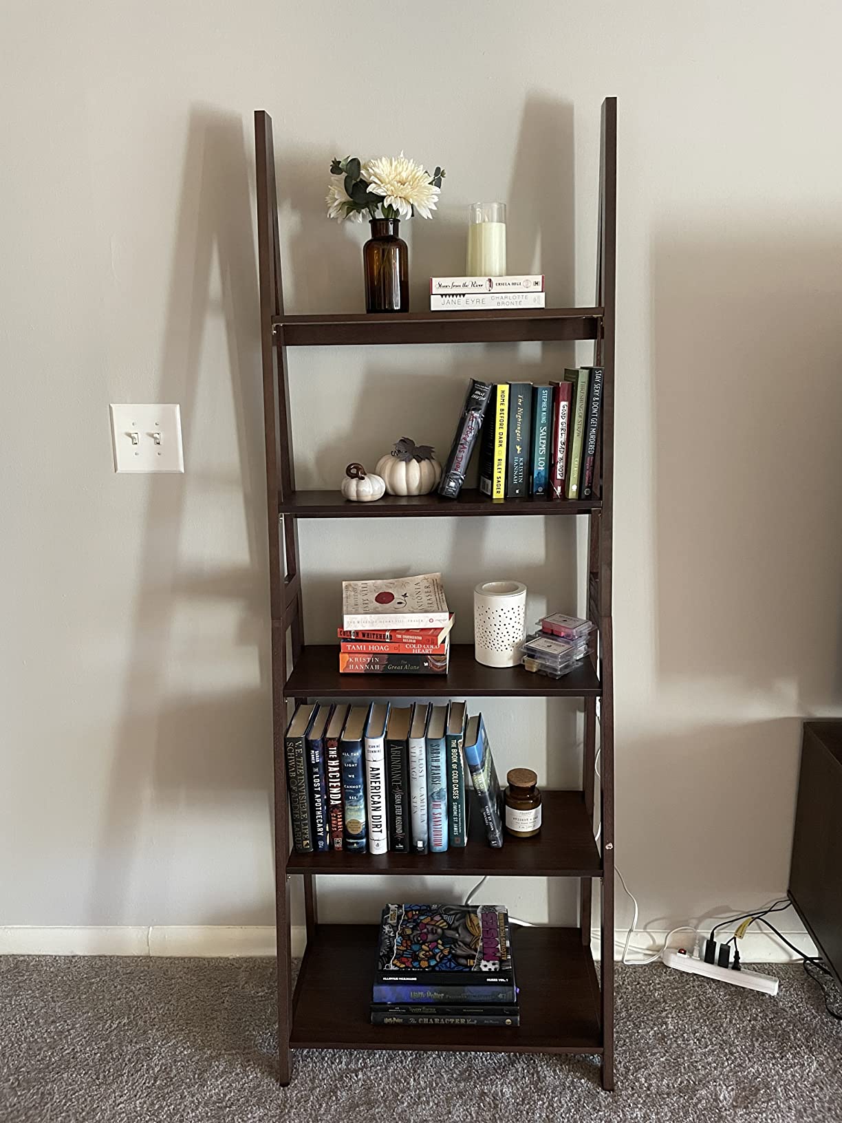 12/mo Finance Amazon Basics Modern 5Tier Ladder Bookshelf Organizer