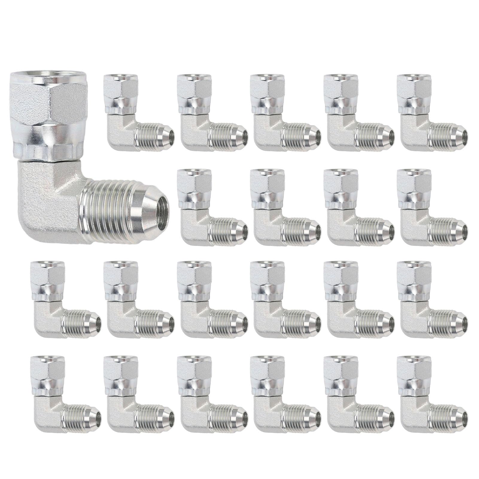 Eujgoov Raccord Adaptateur Hydraulique, 3,8 Pouces, Coude évasé à 37