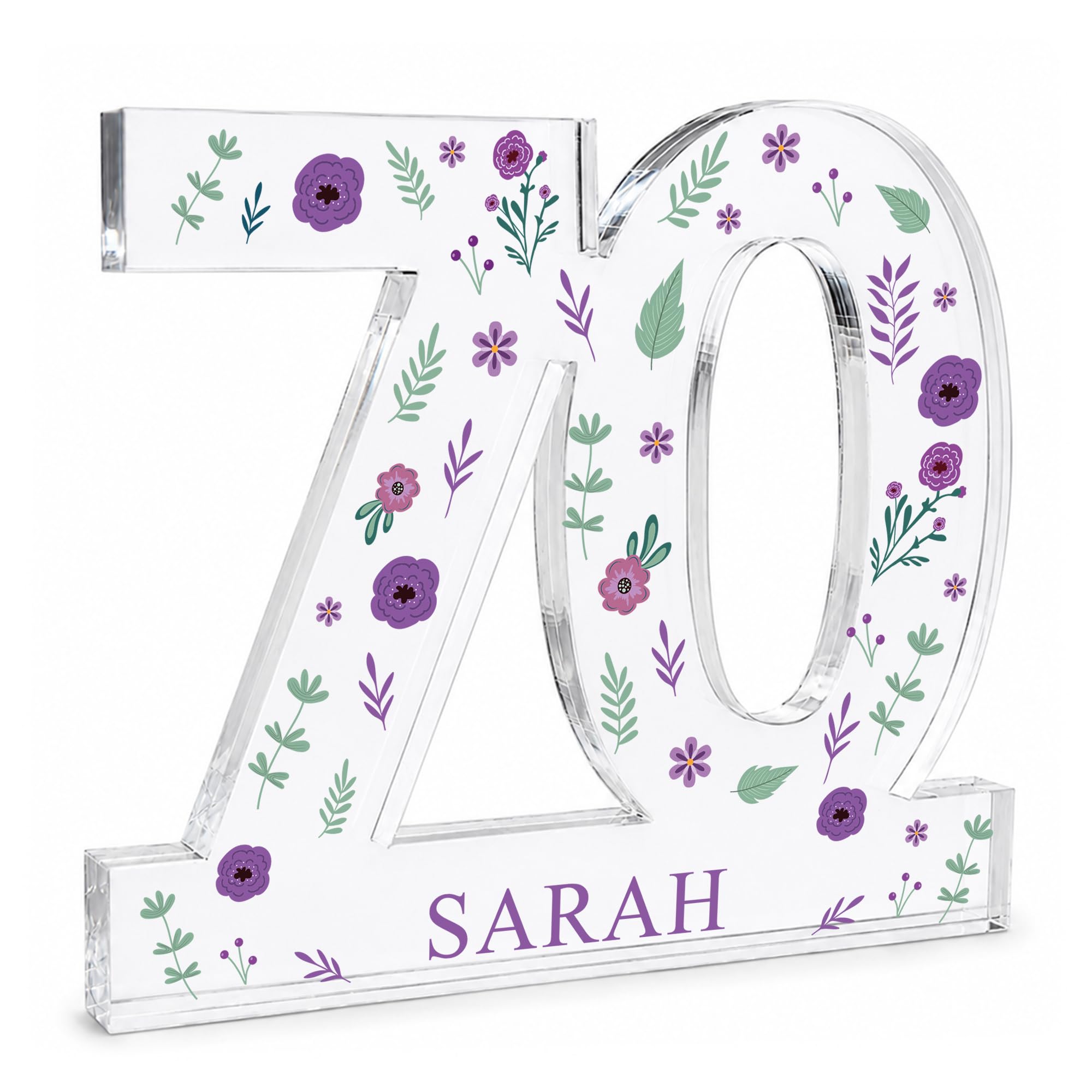 Red Ocean Personalised 70th Birthday Plaque Gifts For Women 70th Birthday Present For Nan Grandma Mum Auntie