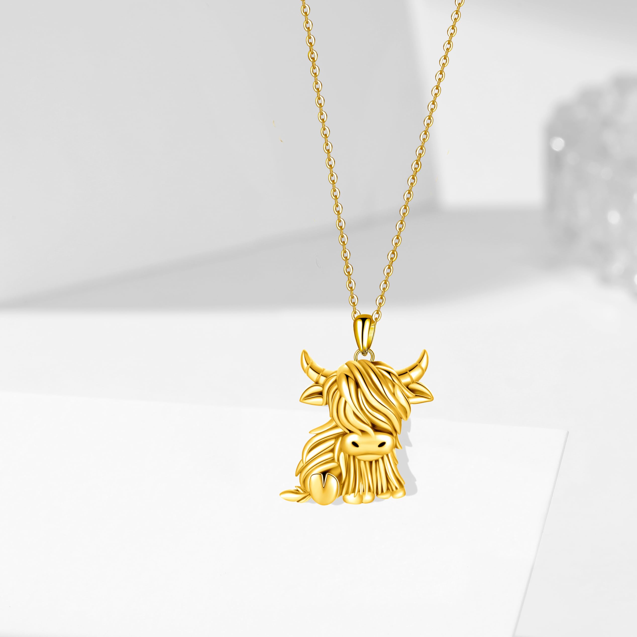 Kuh Kette für Damen 925 Sterling Silber Kuh Anhänger Halskette Kuh Schmuck Geschenke für Mädchen