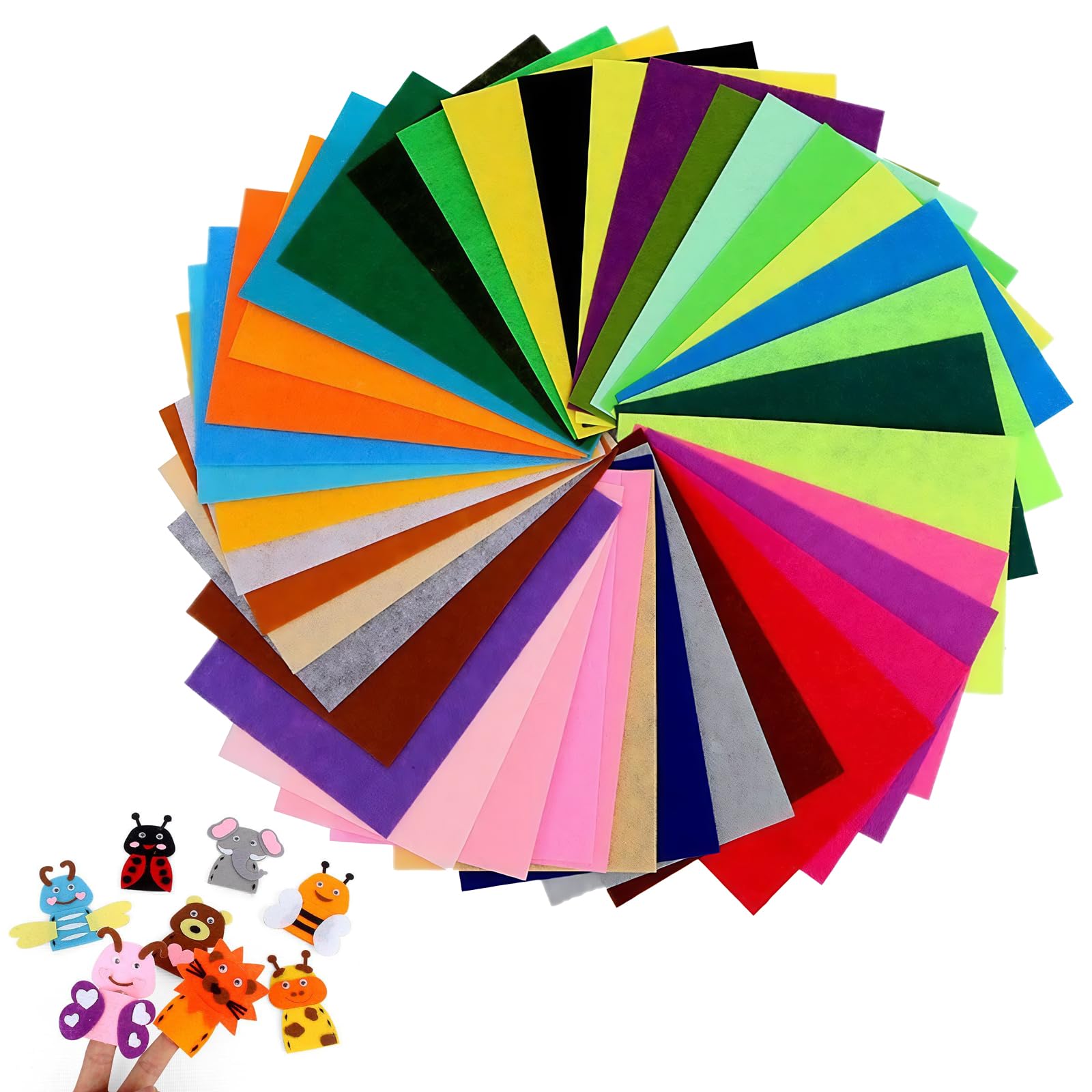 120 Pcs Felt Fabric, 20×30cm Felt Squares, 40 Assorted Colors Nonwoven Patchwork for DIY Crafting and Sewing Christmas Ornament Handicraft