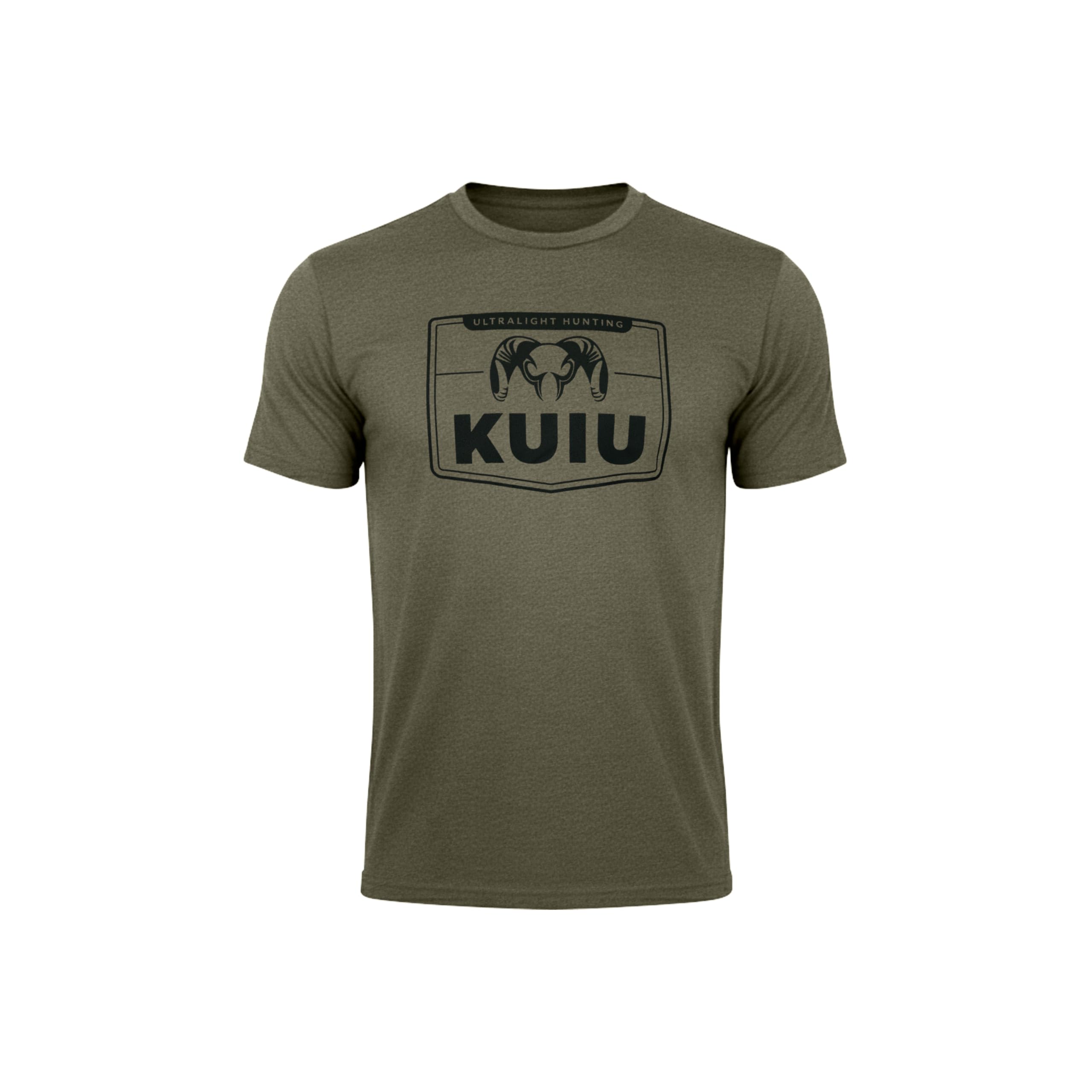 Logo Sign T-Shirt for Men – Lightweight Cotton Polyester Hunting Tee – Soft, Durable Standard Fit Crew Neck