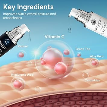 VANIDOX Super Vitamin C Serum for Women Over 70, All-In-One Formula, Made in USA, Hydrates, Firms, Lifts, and Targets Wrinkles, Age Spots, and Fine Lines, Vitamin C Serum (1fl oz x 2)