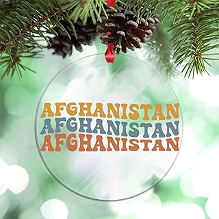 Afghanistan City Map Christmas Tree Decorations Afghanistan Personalized Christmas Ornaments 2024 Funny Acrylic Country City Souvenir Keepsake Gifts for Holiday Pendants