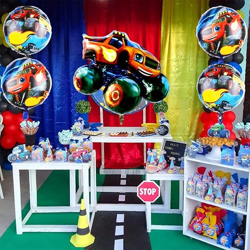 Miniatura 7 de 5 globos de película de aluminio Blaze and The Monster Machine Party de aluminio suministros de decoración para fiestas temáticas de camiones