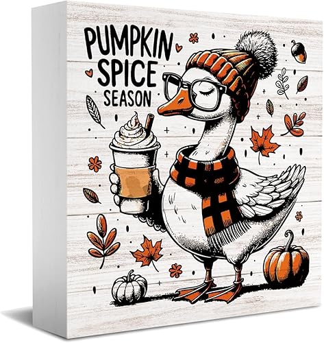 Miniatura 8 de Divertida decoración de otoño de ganso tonto, decoraciones de otoño para oficina en casa, decoraciones de Acción de Gracias para regalos de cocina