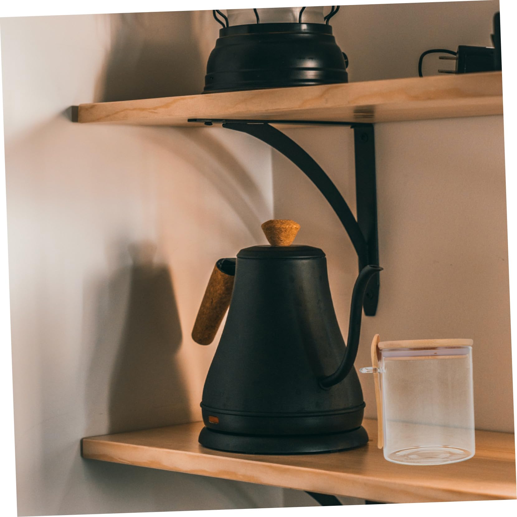 2 Stück 800ml Küchen Vorratsgläser aus Glas mit Holzdeckel und Holzlöffel Luftdichte Mehrzweck Aufbewahrungsdose für Snacks und Lebensmittel im Haushalt