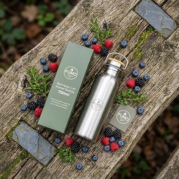 Single wall Stainless Steel Water Bottle | Eco Friendly Reusable Bottle | Non Insulated | Ultra Lightweight | Plastic Free and Leakproof (750ml)