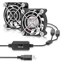 Vista 9 de 2Pack Wathai 40mm x 10mm Ventilador USB Mini con Control de Velocidad 5V, Pequeños Ventiladores USB para Computadora para Casco de Soldadura