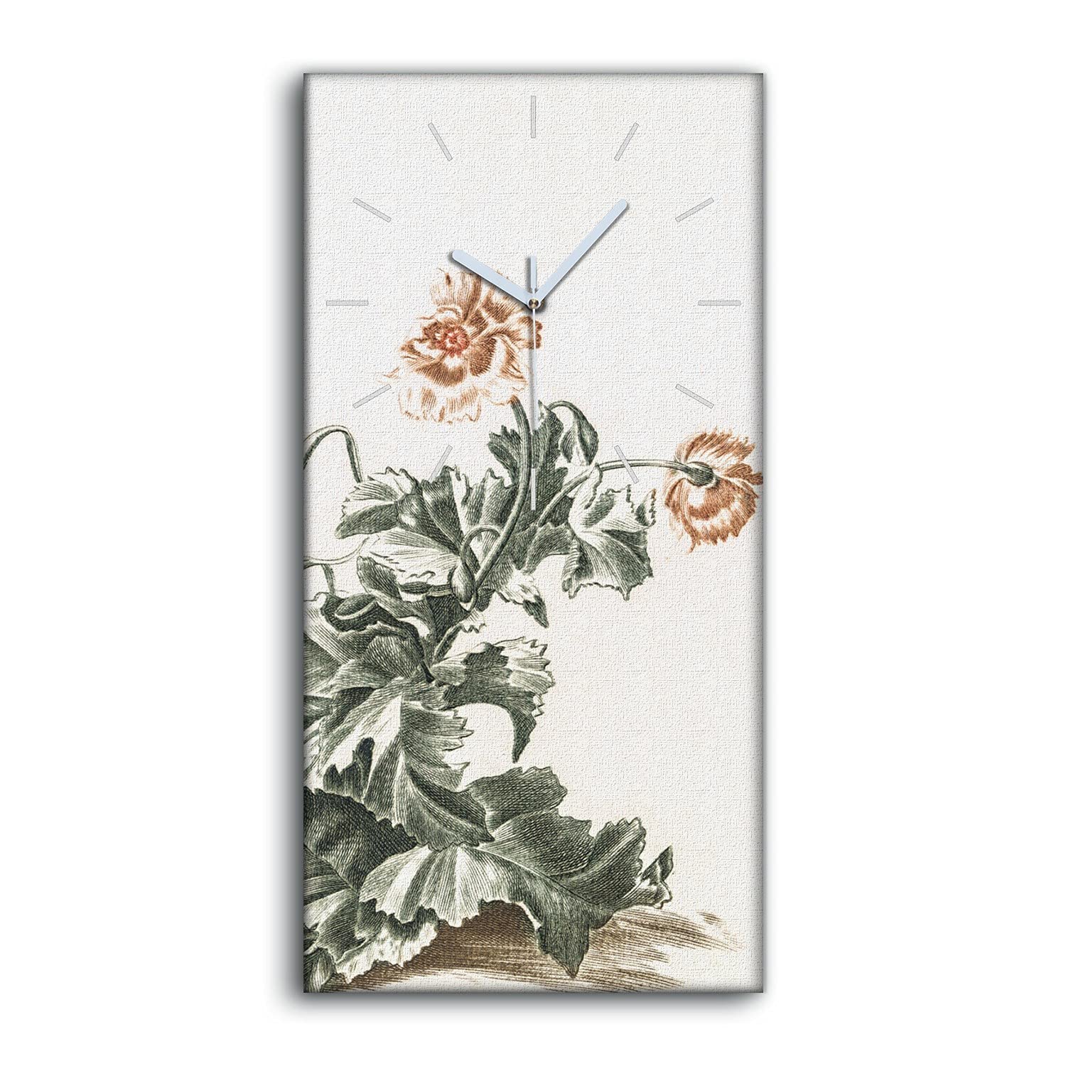 Horloge sur Toile 30x60cm tableau mural silencieux style Grèce Antique art moderne