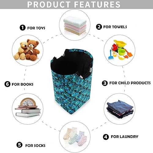 Miniatura 10 de visesunny Cesta de lavandería de gran capacidad con diseño floral de caballo lindo con corona, resistente al agua, tela Oxford, cestas de