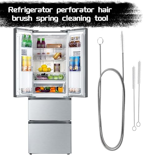 Miniatura 5 de 3 cepillos de manguera de limpieza delgados para automóvil, 61 pulgadas, nailon de acero inoxidable, cepillo de resorte de una sola cabeza con