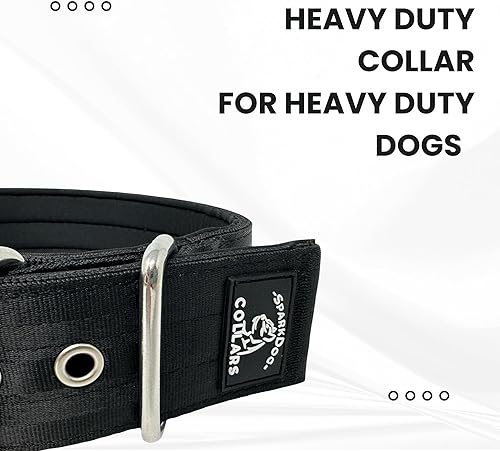 Miniatura 5 de SparkDog Collar de trabajo para perro, collar de perro de 2 pulgadas de ancho, correas de cinturón de seguridad de poliéster de 4 capas, accesorios