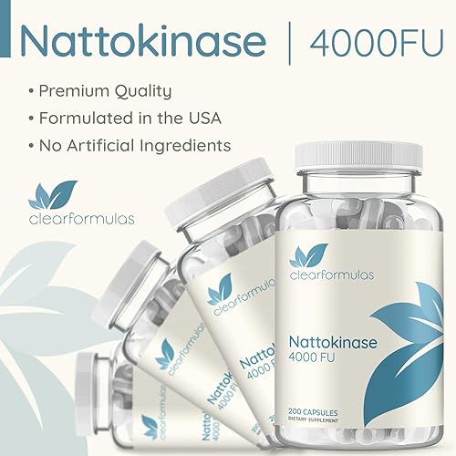Miniatura 4 de Clear Formulas Nattokinase 4000 FU 200 Cápsulas Vegetales (sin OGM)