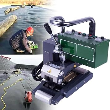 Geomembrane HDPE Welding Machine 2100W Automatic Hot Wedge Welder for Sealing Thick Membrane 1.0-3.0mm, Plastic Membrane Hot Wedge Welder,220V