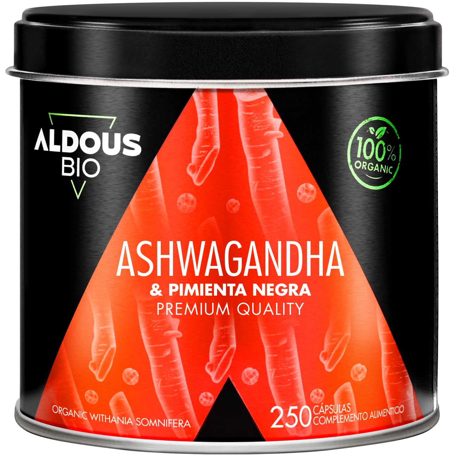 Ashwagandha Bio 2160 mg - 250 Capsule Vegetali - Radice di Ashwagandha con Pepe 