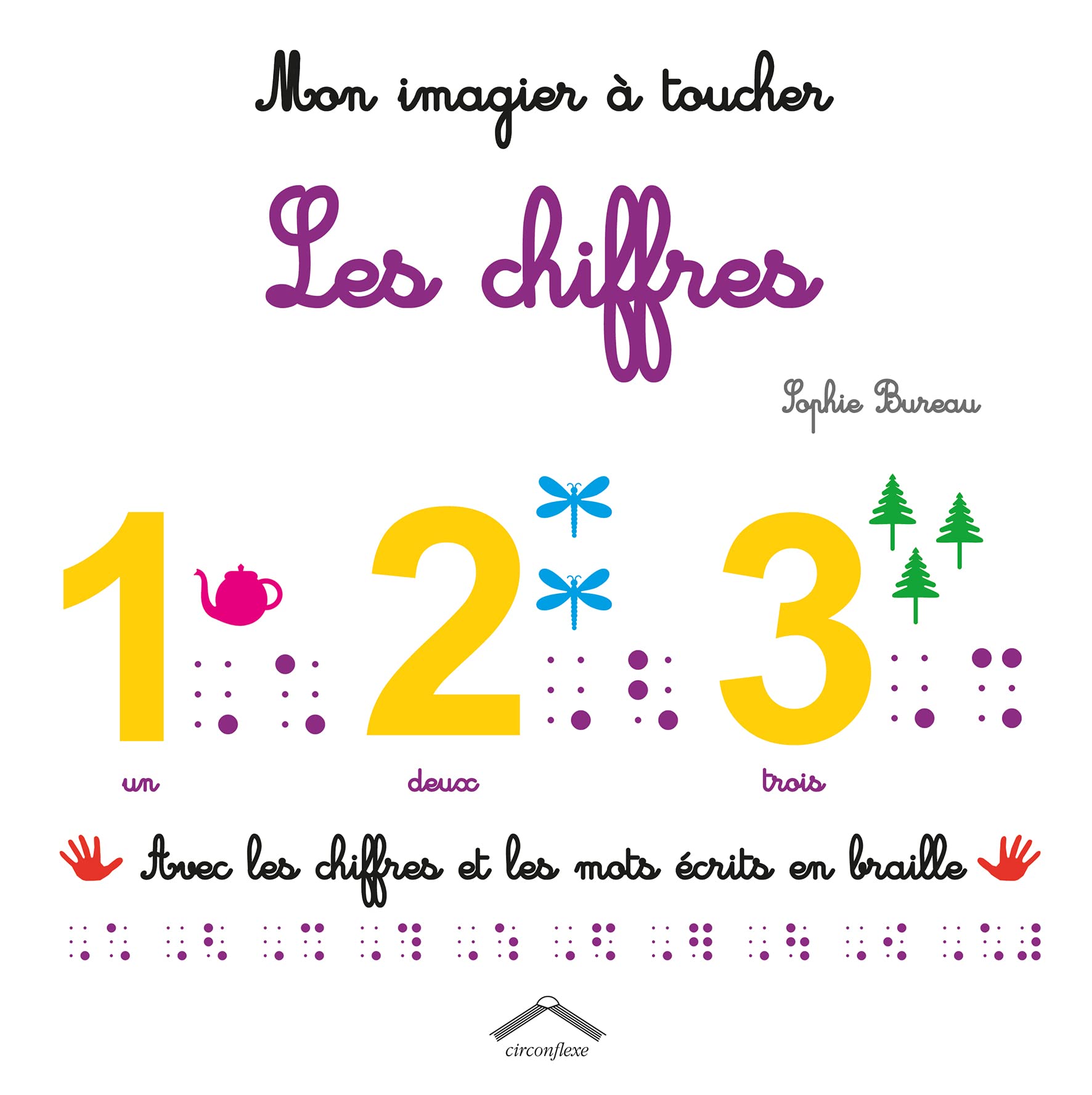 Mon imagier à toucher les chiffres: Avec les chiffres et les mots écrits en braille