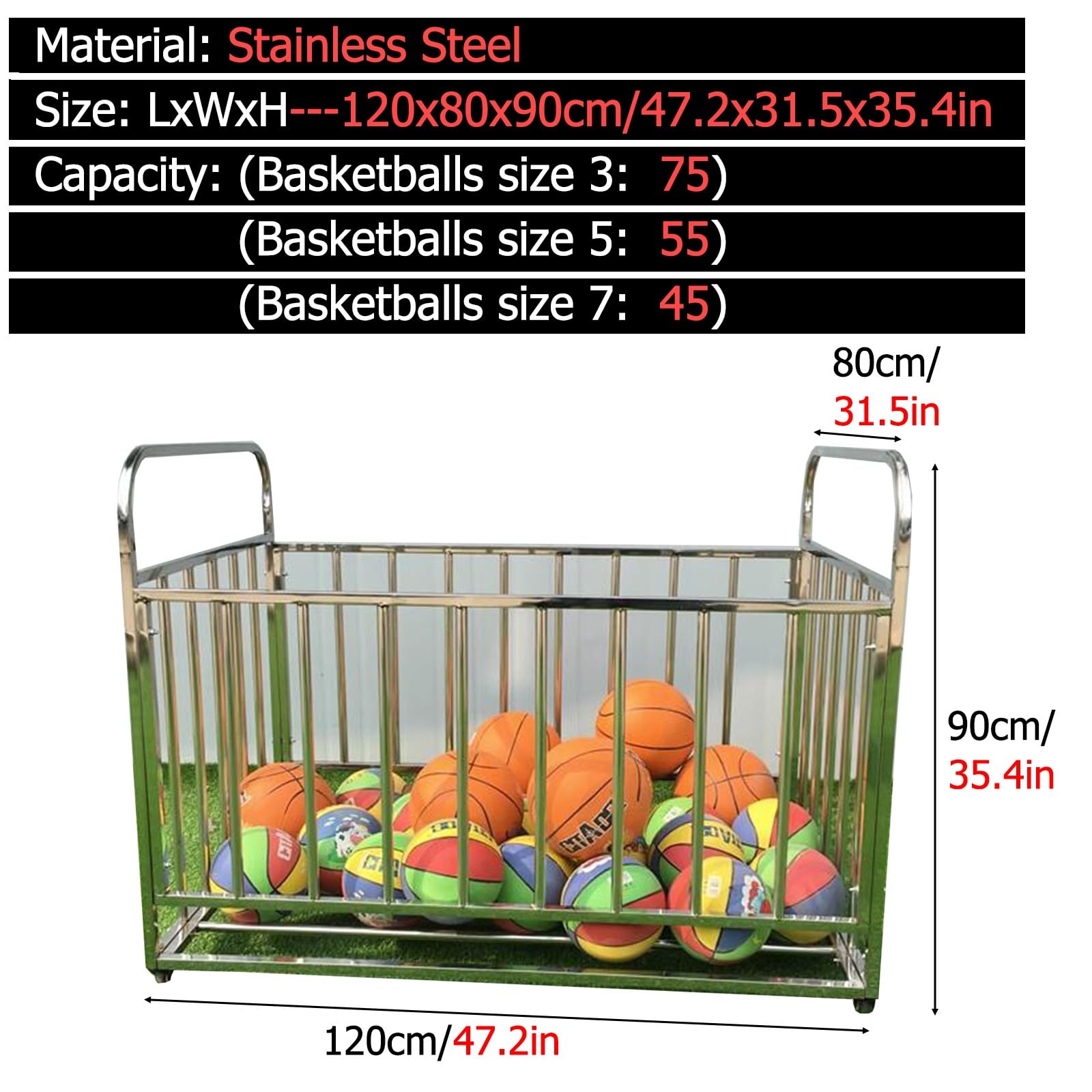 Amazon.co.jp: ボール整理カゴ ボ-ルカゴ ボールかご バスケットボール