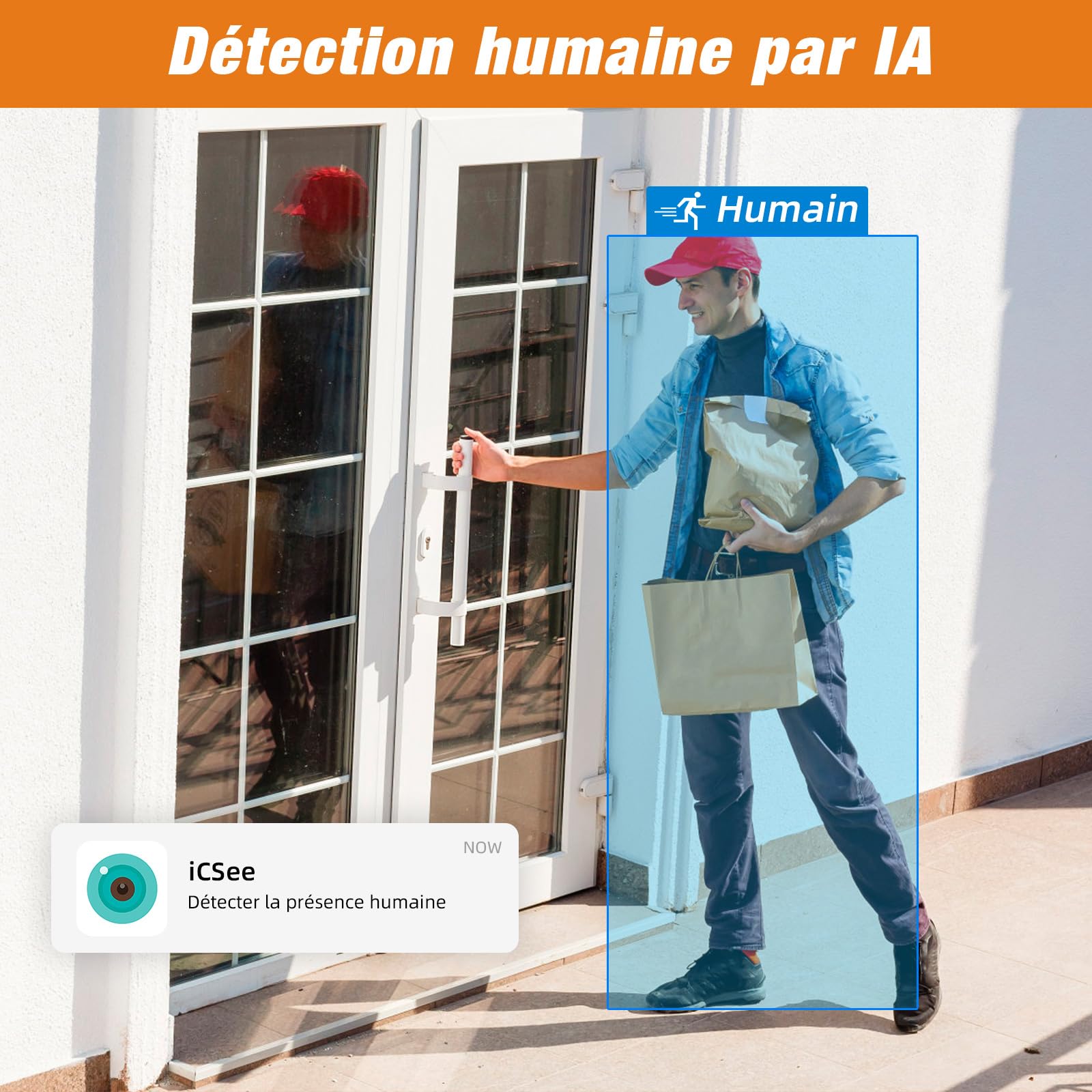 DVR de Surveillance CCTV 4CH avec Disque Dur de 500GBDVR 5MP H.265+ Supporte Caméras AHD/TVI/IP, Surveillance Domicile avec Accès Mobile/PC (P-System)