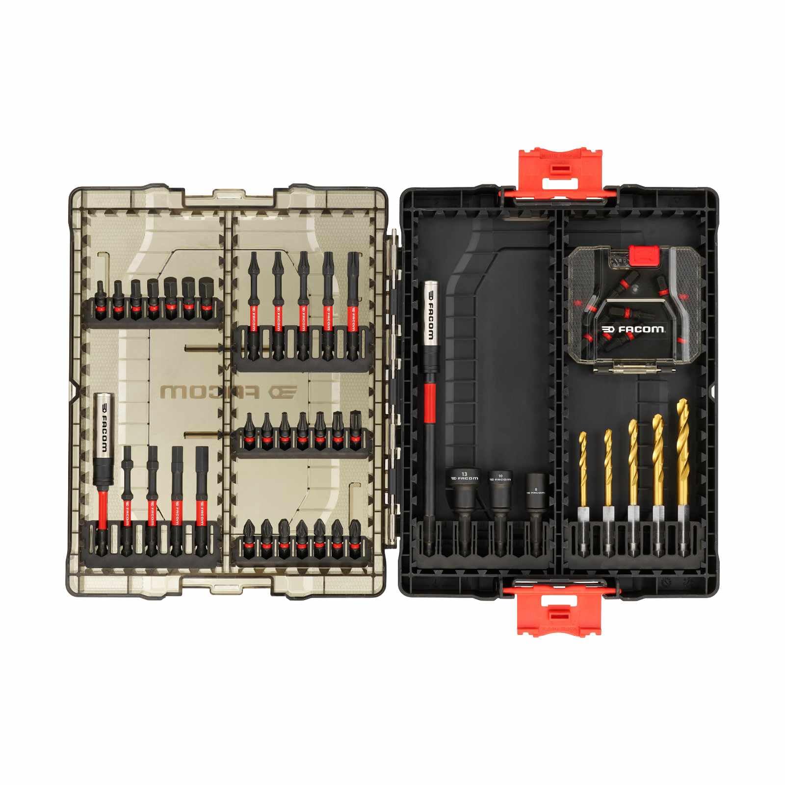 Facom EN.1J50PB 50 Piece Max Impact FlexTorq Screwdriver, Drill & Nut Runner Set