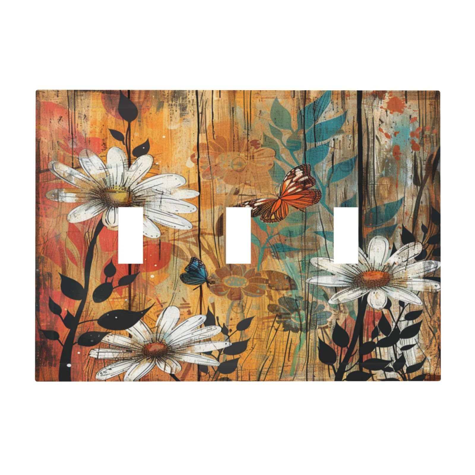 Rustic Wood Butterfly Wall Plate - Farmhouse Decor -22