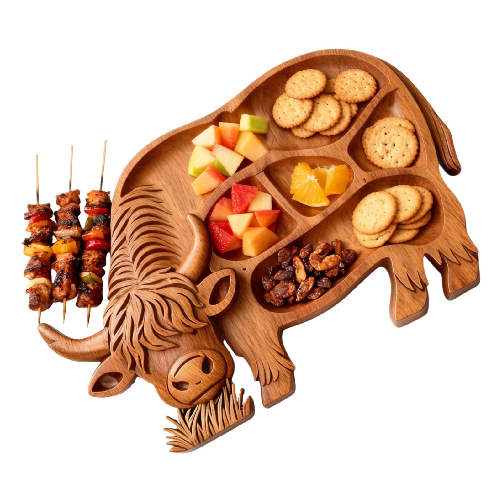 Planche à apéritif et cuisine en bois de vache pour fromage