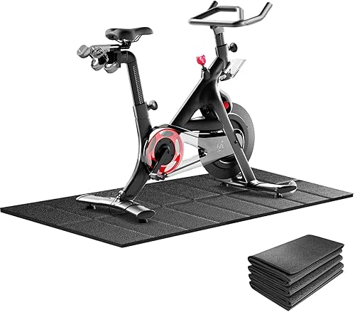 THAILE Exercise Bike Mat, Compatible with Peloton Bikes, 63"x30", Bike