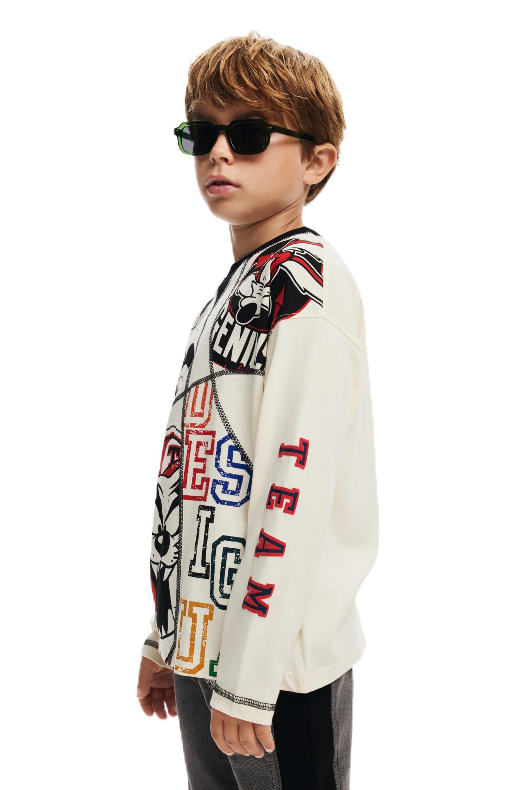 Desigual Boy Knit T-Shirt Long Sleeve Camisa Niños