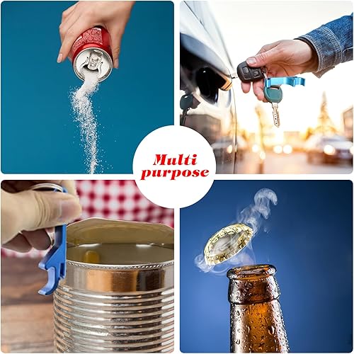 Miniatura 5 de 10 piezas de abrebotellas llavero aluminio plateado metal soda cerveza lata bebida abrelatas casa cocina boda fiesta favor hombres mujeres