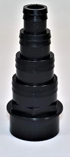 eco-filtration 1.5″/43MM 4 STEPPED BLACK HOSETAIL SOLVENT WELD KOI FISH POND TANK FILTER PIPE