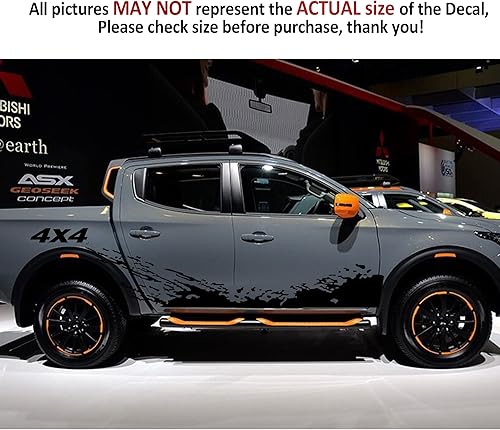 Miniatura 6 de Calcomanías de camión, calcomanías laterales grandes para camión, camioneta, SUV, calcomanías de automóvil de rayas de carreras de 4 x 4,