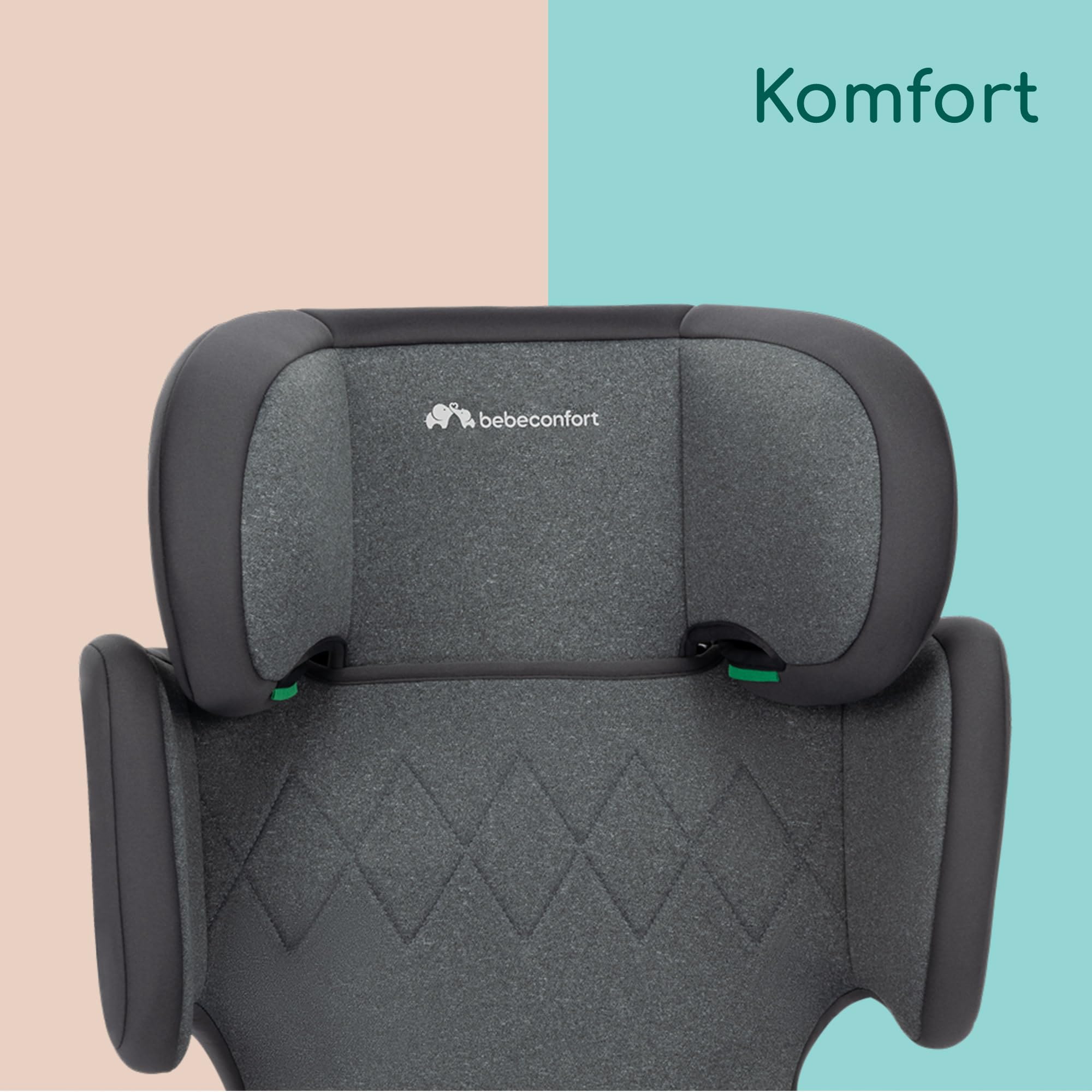 Bebeconfort Road Fix i-Size — fotelik z podwyższonym siedziskiem, fotelik samochodowy z systemem ISOFIX, fotelik samochodowy klasy i-Size, od 3,5 do 12 lat, 15–36 kg, 100–150 cm, Tinted Graphite