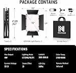 NiceVeedi 2-Pack RGB Photography Lighting with 20 Effects, 40W/360° Full Color/2700-6500K Studio Lights with Remote & Display, Video Light for Video Recording/Photography/Streaming/YouTube/TikTok