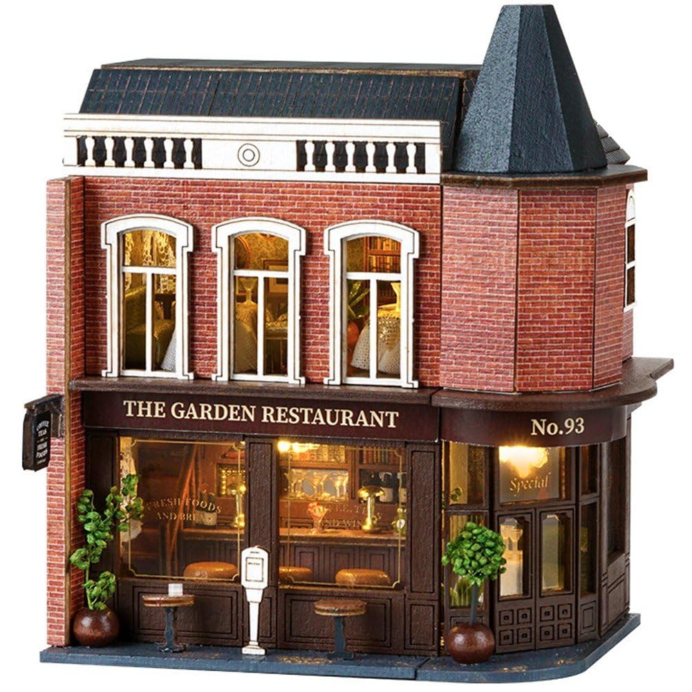 ドールハウス完成品オーダー，コーナーコーヒーショップ