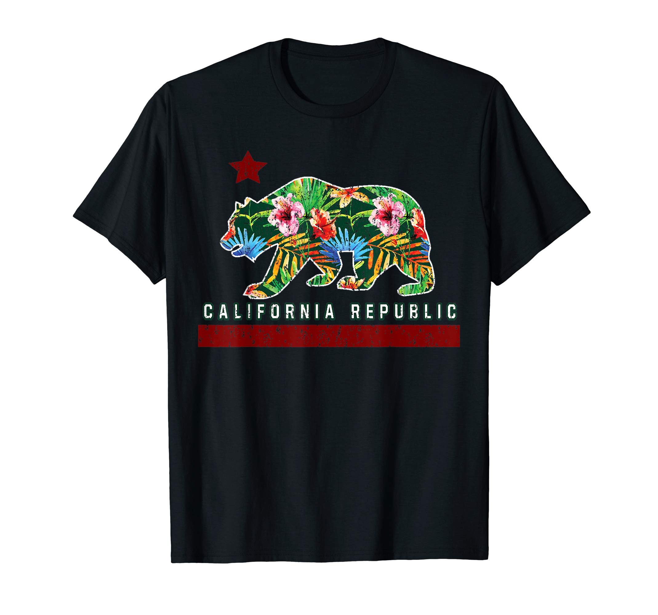 VISHTEACALIFORNIA Republic California Bear I Love California State T-Shirt