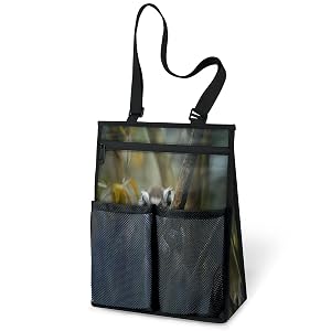 Ourtheme Ring Tailed Lemur Pattern Portable Shower Bag for Travel Gym Camp Beach Tote Shower Caddy Bags Hanging