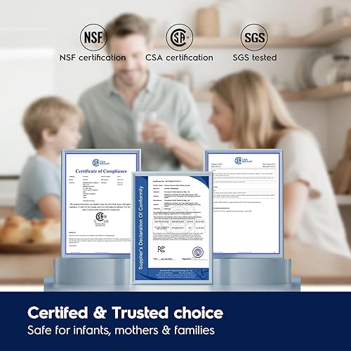 Miniatura 6 de Electrolux PureEssence Eco 600GPD RO Reemplazo del filtro, filtro de ósmosis inversa certificado NSF, larga vida útil de 2 años, TDS de alta