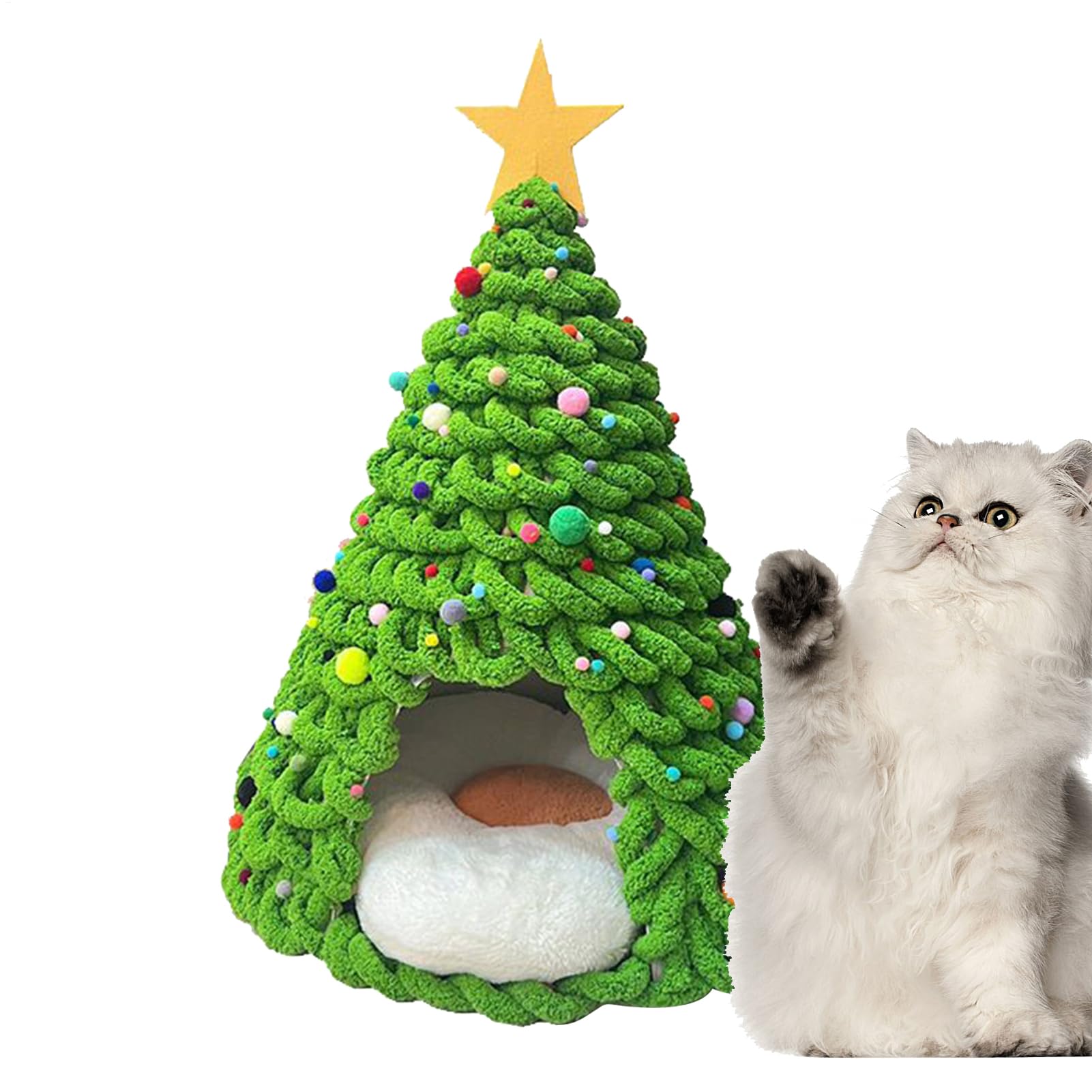 Haustierchen Weihnachtsbaum Katzenbetten Haus, Deko Produktbild-Vorschau 13