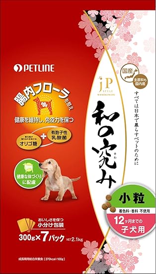 Amazon Co Jp ジェーピースタイル ドッグフード 和の究み 小粒 12ヶ月までの子犬用 2 1キログラム X 1 ペット用品
