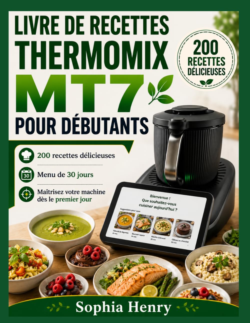 THERMOMIX TM7 LIVRE DE RECETTES POUR DÉBUTANTS: 200 recettes délicieuses | Menu de 30 jours Maîtrisez votre machine dès le premier jour.