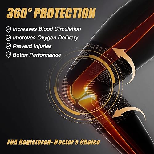 Miniatura 7 de NEENCA Rodilleras de cobre (par), rodillera profesional con tecnología de fibra infundida de iones de cobre, soporte de compresión premium para